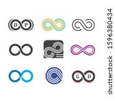 infinity logo icon vector... | Shutterstock .eps vector #1596380434