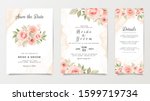 wedding invitation card... | Shutterstock .eps vector #1599719734
