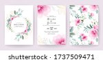 elegant floral cards. wedding... | Shutterstock .eps vector #1737509471