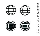set world icon  globe logo... | Shutterstock .eps vector #1924129157