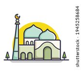 ramadhan kareem simple and... | Shutterstock .eps vector #1945258684