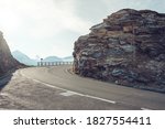 Mountain road at Austia. Backplate road.
Grossglockner High Alpine Road.
