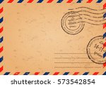 Retro Envelope With Stamps ...