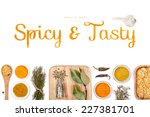 spicy and tasty  spices and... | Shutterstock . vector #227381701