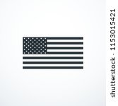 vector monochrome usa flag | Shutterstock .eps vector #1153015421