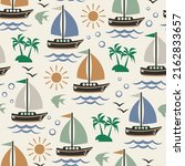 Marine Seamless Pattern With A...