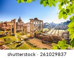 Roman Ruins In Rome  Italy