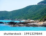 scenic view from tamanart beach ... | Shutterstock . vector #1991329844
