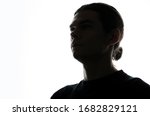 upper body man silhouette.... | Shutterstock . vector #1682829121