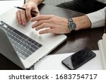businessman working in... | Shutterstock . vector #1683754717