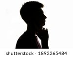 upper body man silhouette.... | Shutterstock . vector #1892265484