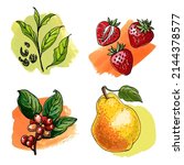 food icons vector color. tea ... | Shutterstock .eps vector #2144378577
