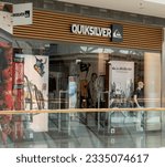 Small photo of Bratislava, Slovakia - July, 15, 2023 : Quicksilver store front in the shopping mall Eurovea. It is one of the world's largest brands of surfwear and boardsport-related equipment.