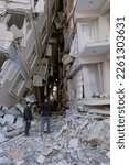 Small photo of Antakya, Hatay, Turkey- February 8th, 2023: Turkey earthquake, kahramanmaras, gaziantep, adana, Hatay, adiyaman February 2023, earthquake scenes
