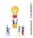 business idea   flat design... | Shutterstock . vector #1161869827