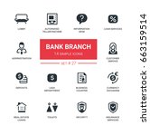 bank branch   modern vector... | Shutterstock .eps vector #663159514
