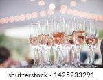 Rose Wine Glasses Toast Wedding