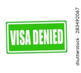 Visa Denied White Stamp Text On ...