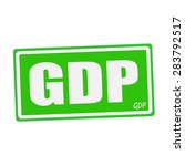 Gdp White Stamp Text On Green