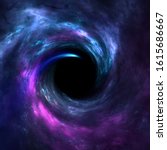 Small photo of black hole, science fiction wallpaper. Beauty of deep space. Colorful graphics for background, like water waves, clouds, night sky, universe, galaxy, Planets, Credit app Procreate