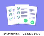 checklist document. task done.... | Shutterstock .eps vector #2153371477