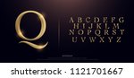 set of elegant gold colored... | Shutterstock .eps vector #1121701667