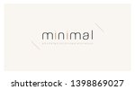 minimal font creative modern... | Shutterstock .eps vector #1398869027