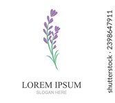 lavender logo template vector...