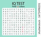 iq game find 12 hidden words  ... | Shutterstock .eps vector #1672498231