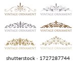 vintage floral design elements. ... | Shutterstock .eps vector #1727287744