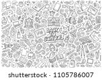 sketchy vector hand drawn... | Shutterstock .eps vector #1105786007
