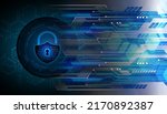 closed padlock on digital... | Shutterstock .eps vector #2170892387