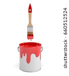 3d Rendering Of A Red Paint Jar ...
