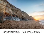 Sunrise Seascape With Cliffs...