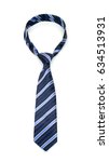 Stylish tied blue striped tie...