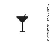 cocktail drink icon vector on a ... | Shutterstock .eps vector #1977940937