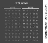web bold and thin outline icons | Shutterstock .eps vector #298110824