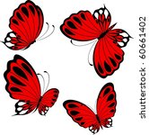 beautiful butterfly on a white... | Shutterstock .eps vector #60661402