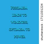 motivational quote. pessimism... | Shutterstock .eps vector #1711331224