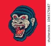 vintage gorilla   king kong... | Shutterstock .eps vector #1065170687