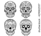 day of the dead sugar skull... | Shutterstock .eps vector #429002557