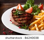 Grilled Beef Steak With French...