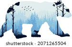magic misty forest in... | Shutterstock .eps vector #2071265504