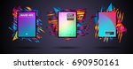 futuristic frame art design... | Shutterstock . vector #690950161