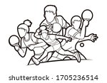 group of ping pong players ... | Shutterstock .eps vector #1705236514