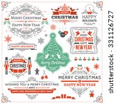 large collection of christmas... | Shutterstock .eps vector #331126727