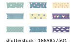 collection of washi tape vector ... | Shutterstock .eps vector #1889857501