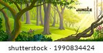 the landscape of a jungle on a... | Shutterstock .eps vector #1990834424