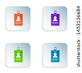 color identification badge icon ... | Shutterstock .eps vector #1453136684