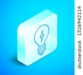 isometric line light bulb with... | Shutterstock .eps vector #1526942114
